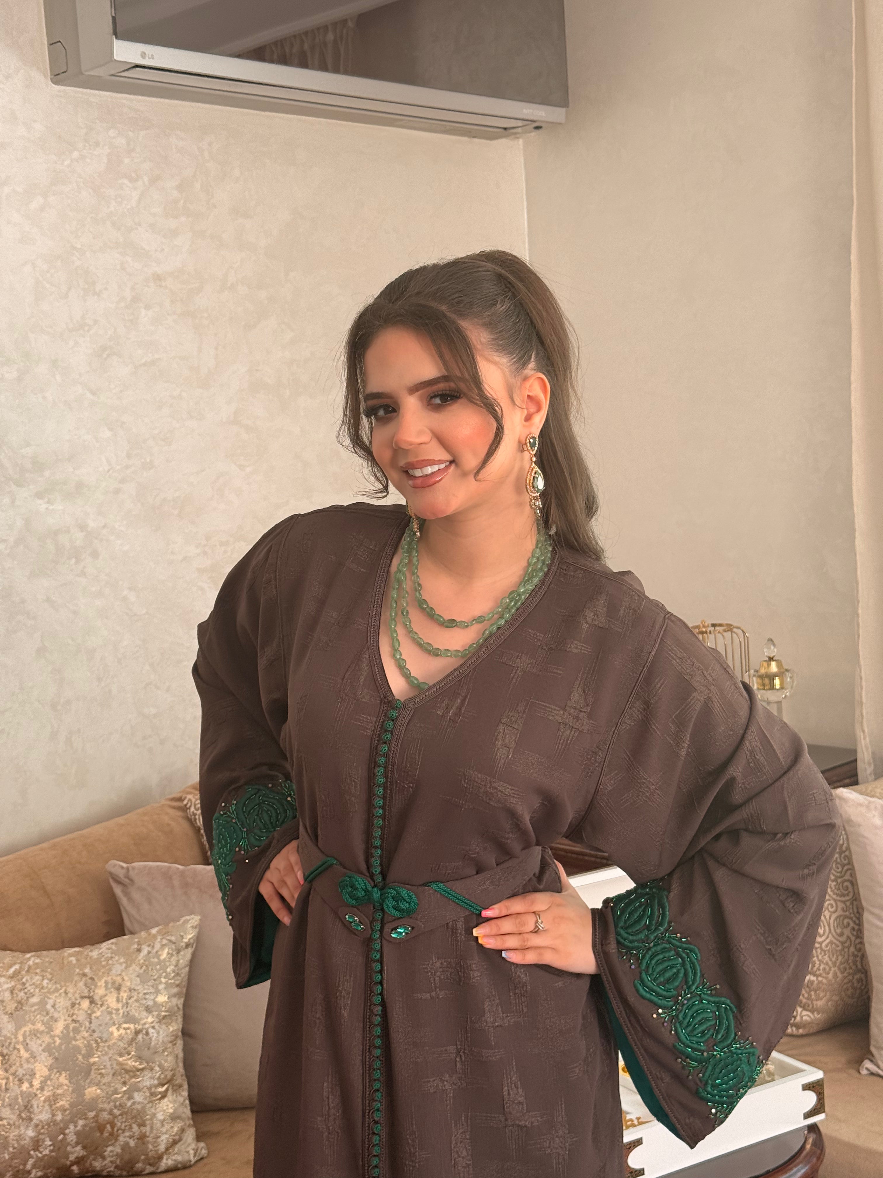 CAFTAN GRIS VERT