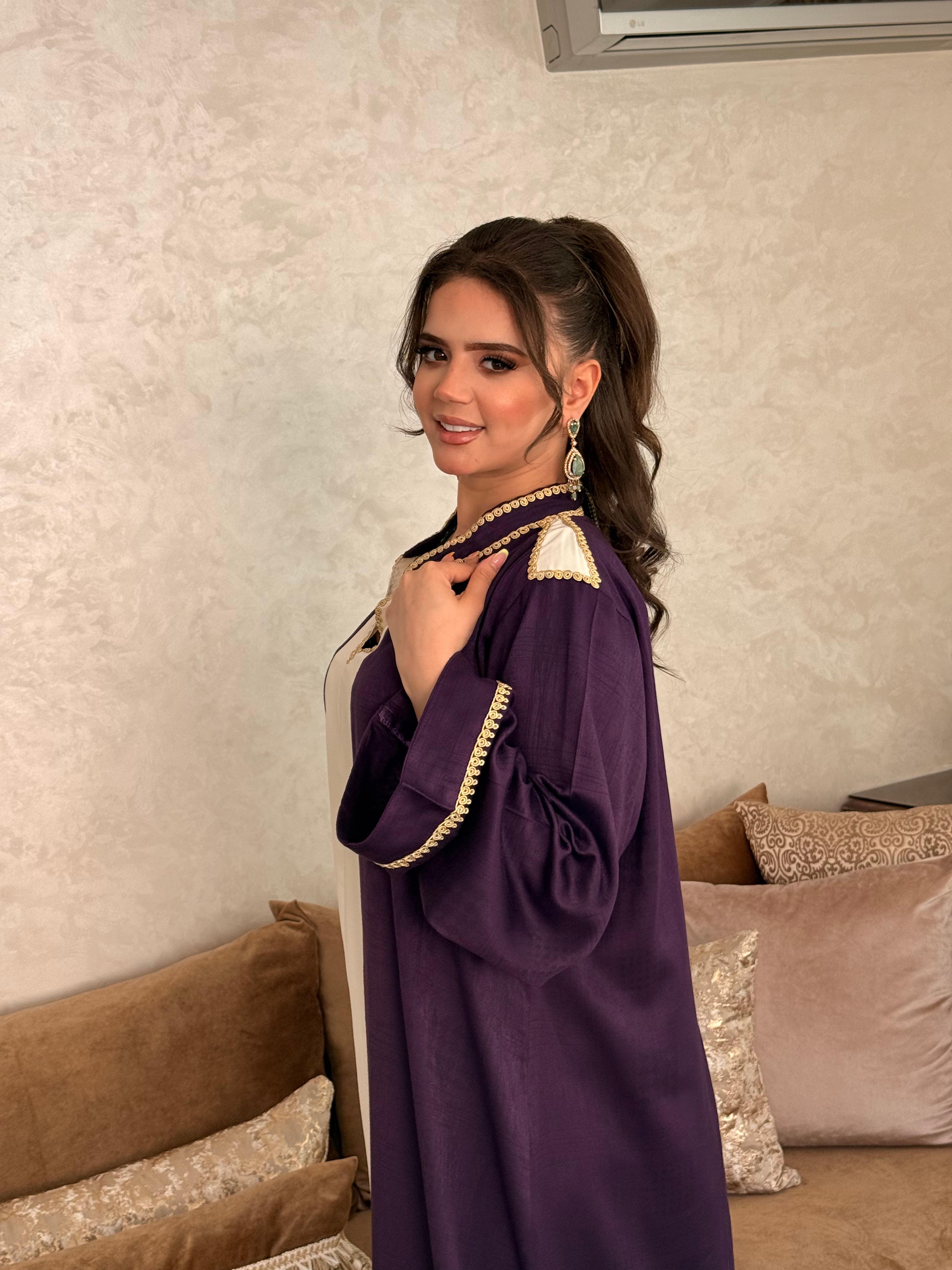 CAFTAN BLANC Mauve